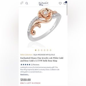 Enchanted Disney Belle Ring